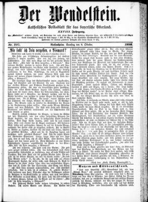 Wendelstein Samstag 8. Oktober 1898