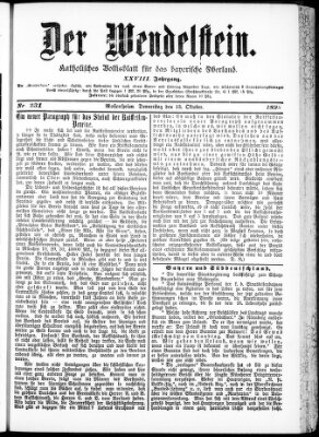 Wendelstein Donnerstag 13. Oktober 1898