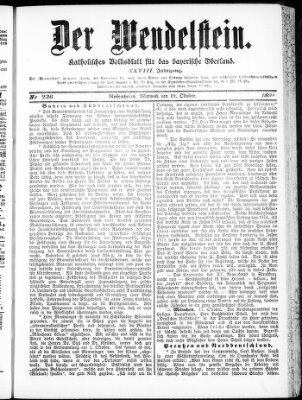 Wendelstein Mittwoch 19. Oktober 1898