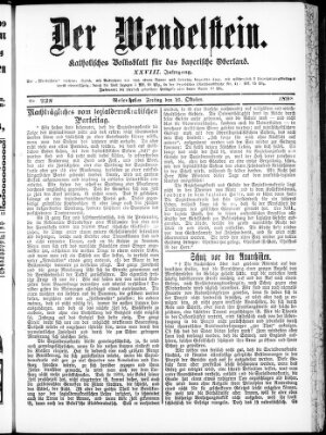 Wendelstein Freitag 21. Oktober 1898