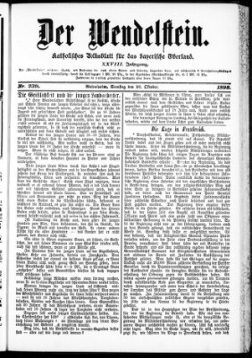 Wendelstein Samstag 22. Oktober 1898