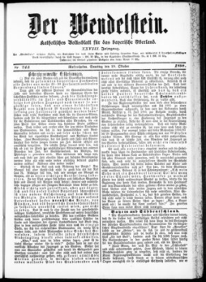 Wendelstein Samstag 29. Oktober 1898