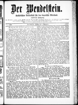 Wendelstein Freitag 4. November 1898