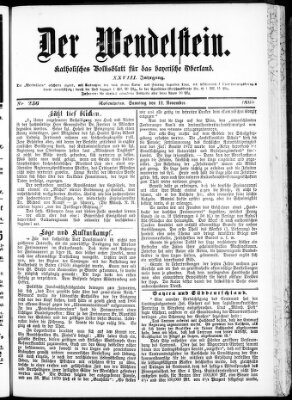 Wendelstein Samstag 12. November 1898