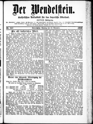 Wendelstein Sonntag 13. November 1898