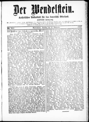 Wendelstein Samstag 19. November 1898