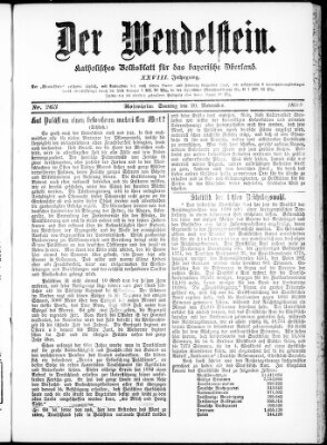 Wendelstein Sonntag 20. November 1898