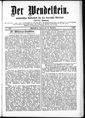 Wendelstein Freitag 25. November 1898