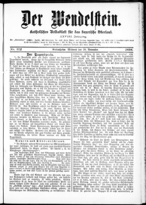 Wendelstein Mittwoch 30. November 1898