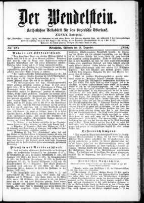 Wendelstein Mittwoch 14. Dezember 1898