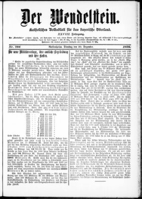 Wendelstein Dienstag 20. Dezember 1898