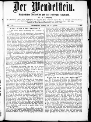 Wendelstein Dienstag 24. Januar 1899