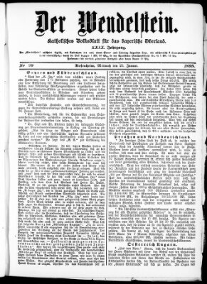 Wendelstein Mittwoch 25. Januar 1899