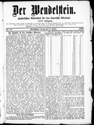 Wendelstein Freitag 27. Januar 1899