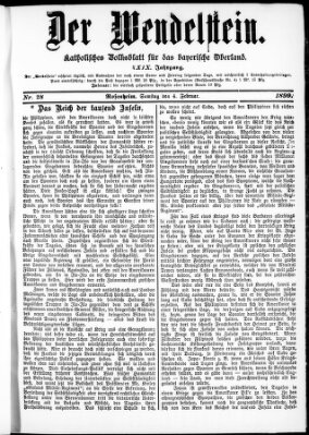 Wendelstein Samstag 4. Februar 1899