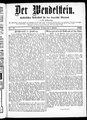 Wendelstein Sonntag 5. Februar 1899