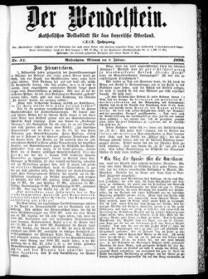 Wendelstein Mittwoch 8. Februar 1899