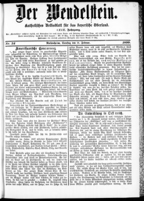 Wendelstein Samstag 11. Februar 1899