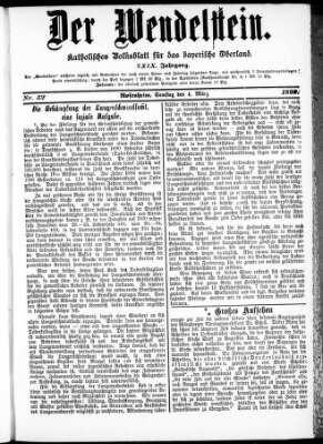 Wendelstein Samstag 4. März 1899