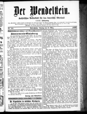 Wendelstein Sonntag 19. März 1899