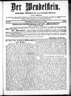 Wendelstein Donnerstag 30. März 1899