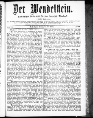 Wendelstein Freitag 31. März 1899