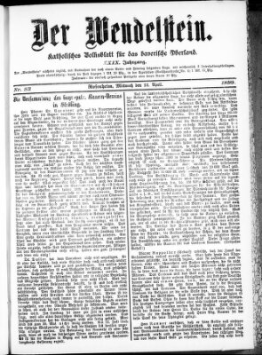 Wendelstein Mittwoch 12. April 1899