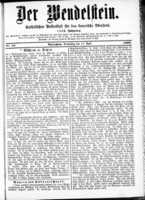 Wendelstein Donnerstag 13. April 1899