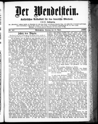 Wendelstein Sonntag 16. April 1899