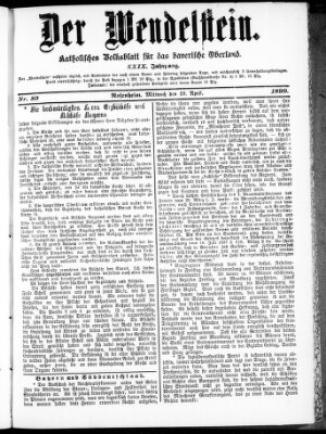 Wendelstein Mittwoch 19. April 1899