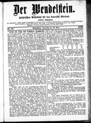 Wendelstein Donnerstag 20. April 1899