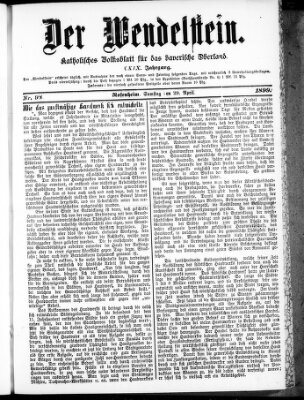 Wendelstein Samstag 29. April 1899