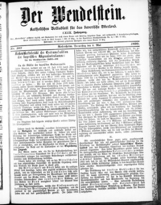 Wendelstein Donnerstag 4. Mai 1899