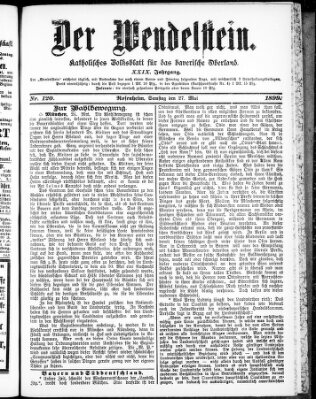 Wendelstein Samstag 27. Mai 1899