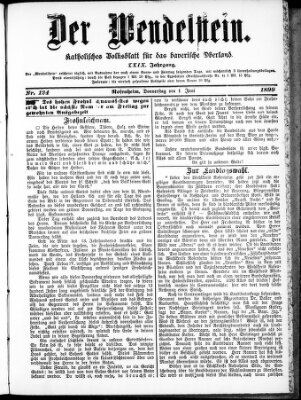 Wendelstein Donnerstag 1. Juni 1899