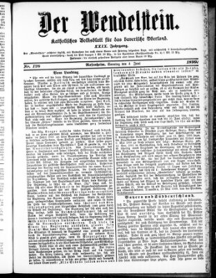 Wendelstein Sonntag 4. Juni 1899