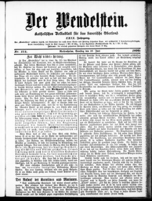 Wendelstein Samstag 10. Juni 1899