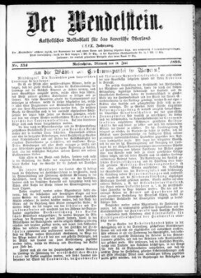 Wendelstein Mittwoch 14. Juni 1899