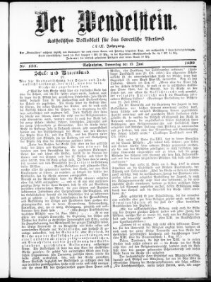 Wendelstein Donnerstag 15. Juni 1899