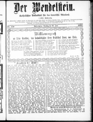 Wendelstein Dienstag 20. Juni 1899