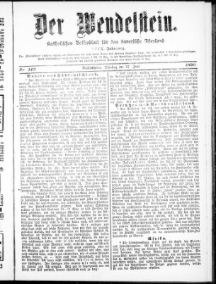 Wendelstein Dienstag 27. Juni 1899