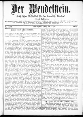 Wendelstein Freitag 7. Juli 1899