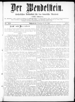 Wendelstein Dienstag 11. Juli 1899