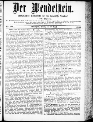 Wendelstein Sonntag 20. August 1899