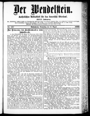 Wendelstein Donnerstag 31. August 1899