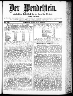 Wendelstein Mittwoch 6. September 1899