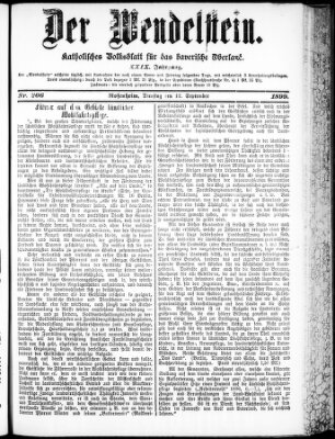 Wendelstein Dienstag 12. September 1899