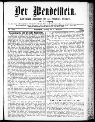 Wendelstein Samstag 16. September 1899