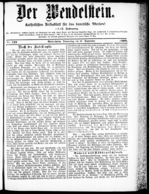 Wendelstein Donnerstag 21. September 1899