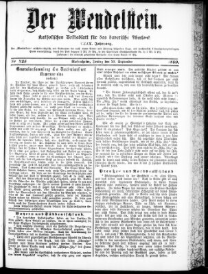 Wendelstein Freitag 22. September 1899